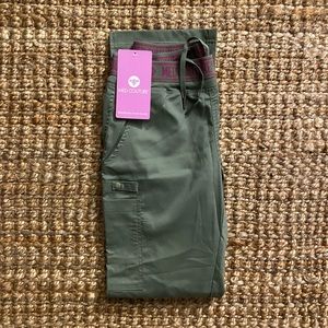Med Couture Scrub Pants, Olive, Size SMALL
